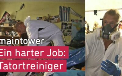 Im Einsatz mit einem Tatortreiniger in Frankfurt | maintower
